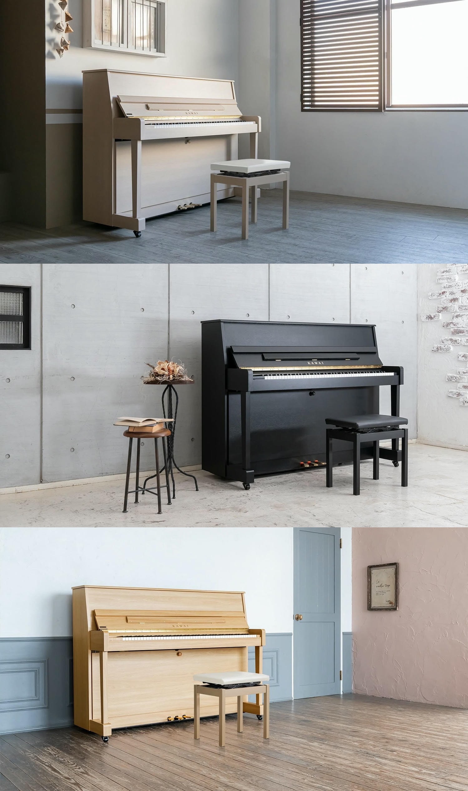 【高雄鋼琴】 KAWAI Pianos 河合鋼琴 – 高雄直營店丨在都市叢林裡也能自在彈奏的-KAWAI NF-15原聲混合鋼琴 - 第10張圖